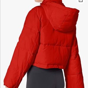 ALO Yoga Women’s Introspective Quilted Jacket Cherry Pop Red